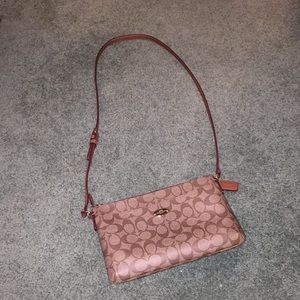 Tan and brown authentic coach crossbody